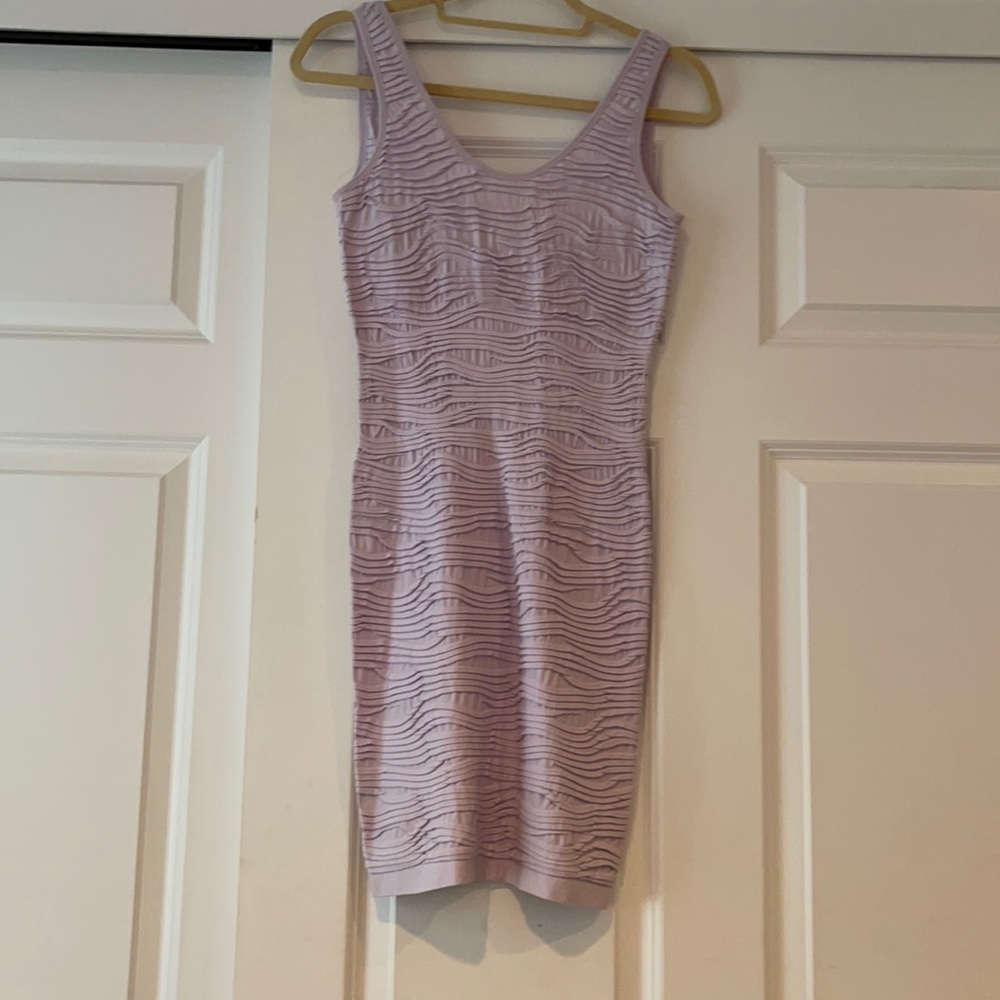 Lavender stretchy form fitting dress size small.